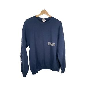 Revelations biblical Men's Navy Sweater